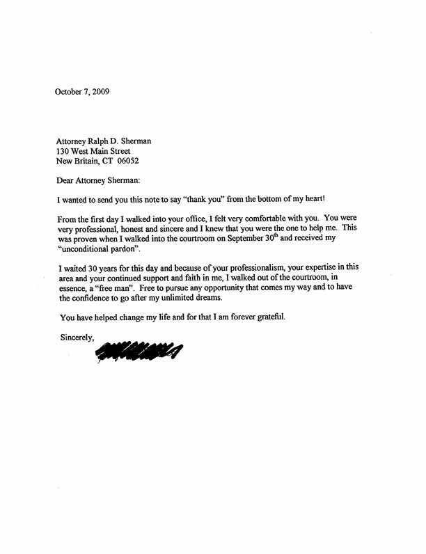 Felony Pardon Letter Sample from www.ralphdsherman.com